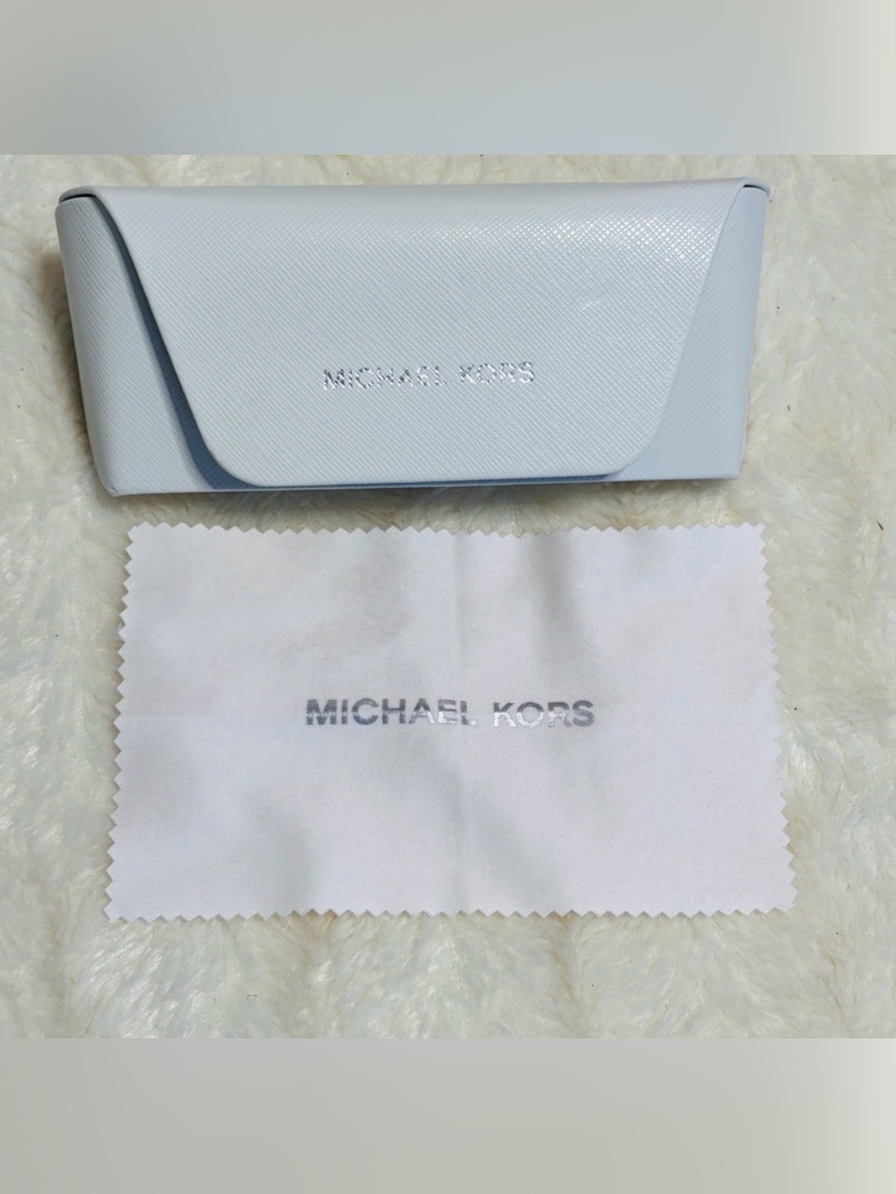 Michael Kors White Leather Eyeglass / Sunglass Case